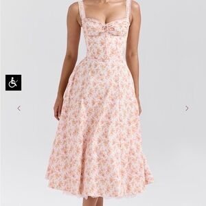 House of CB Pink Bustier Sundress Sweetheart Neckline